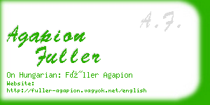 agapion fuller business card